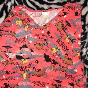Lion king scrub top